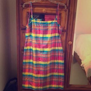 Bright plaid dress